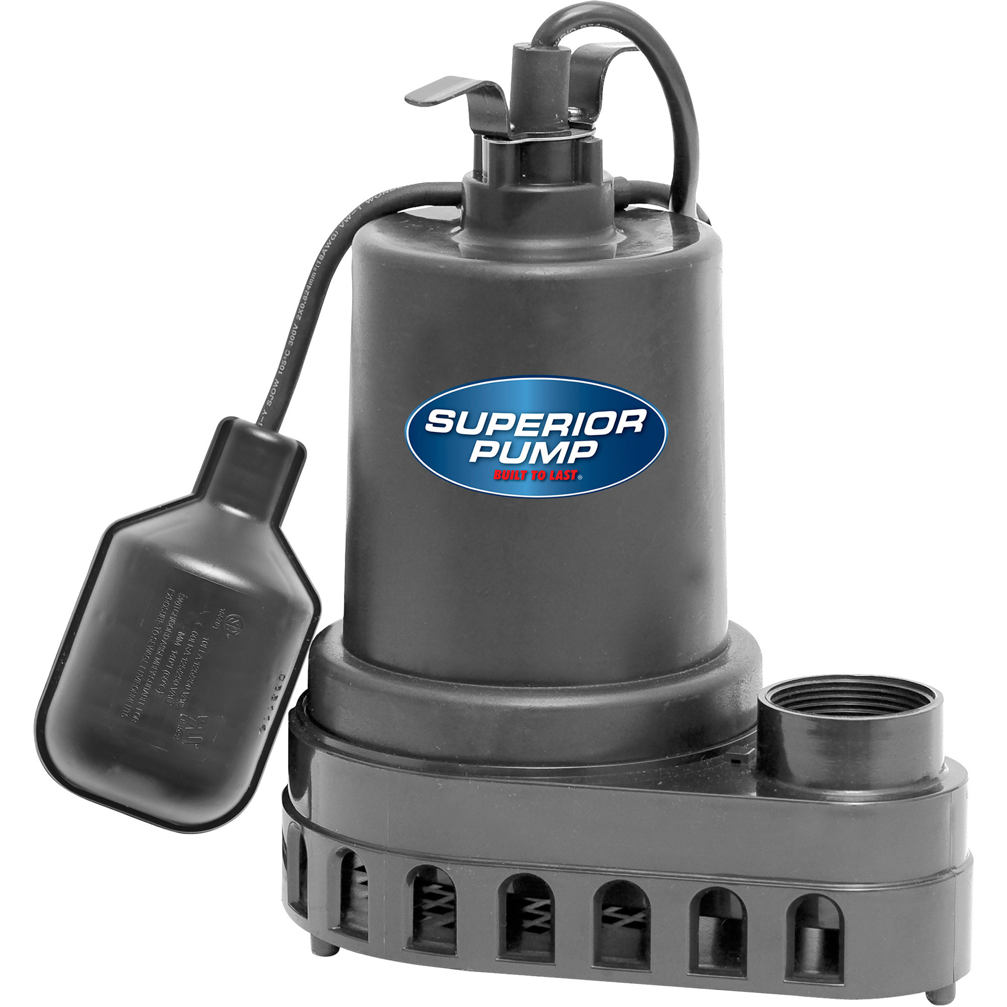Superior Pump Submersible Sump Pump — 3300 GPH, 1/2 HP, Model 92570 Northern Tool
